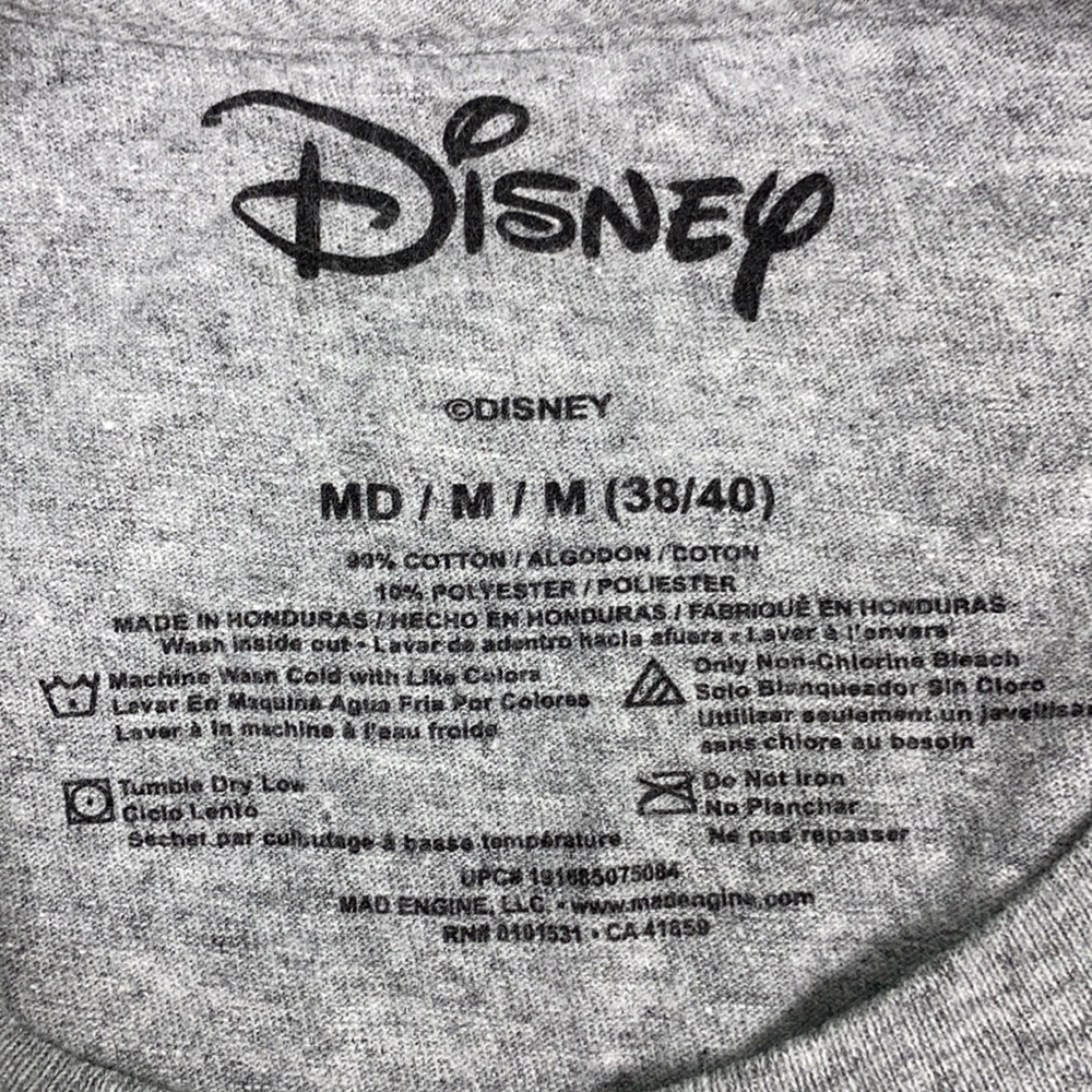 Disney Mickey Mouse Gray Short Sleeve Crew Neck Graphic Tee - Picture 10 of 10